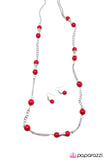 Paparazzi "Commander in Chief - Red" Necklace & Earring Set Paparazzi Jewelry