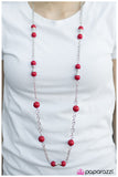 Paparazzi "Commander in Chief - Red" Necklace & Earring Set Paparazzi Jewelry