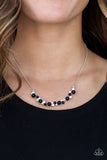 Paparazzi "Commander In SPARKLE - Black" Necklace & Earring Set Paparazzi Jewelry