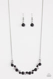 Paparazzi "Commander In SPARKLE - Black" Necklace & Earring Set Paparazzi Jewelry