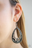 Paparazzi "Compliments To The CHIC" Black Earrings Paparazzi Jewelry