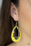 Paparazzi "Compliments To The CHIC" Yellow Earrings Paparazzi Jewelry