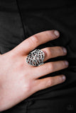 Paparazzi "Controlled Chaos - Black" ring Paparazzi Jewelry