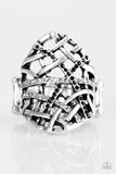 Paparazzi "Controlled Chaos - Black" ring Paparazzi Jewelry