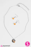 Paparazzi "Cool Under Pressure" Orange Necklace & Earring Set Paparazzi Jewelry