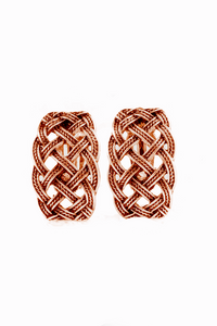 Paparazzi "Braided Rivers" Copper Clip On Earrings Paparazzi Jewelry