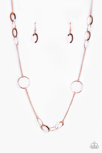 Paparazzi "Standard Style" Copper Hoop Necklace & Earring Set Paparazzi Jewelry