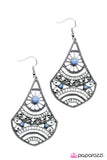 Paparazzi "Corolla Sunrise" Blue Earrings Paparazzi Jewelry