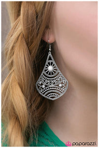 Paparazzi "Corolla Sunrise" White Earrings Paparazzi Jewelry