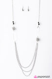 Paparazzi "Cosmic Cube" Silver Necklace & Earring Set Paparazzi Jewelry