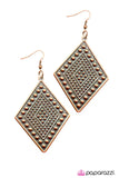 Paparazzi "Country Clubbin" Copper Earrings Paparazzi Jewelry