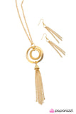 Paparazzi "Count Your Blessings" Gold Necklace & Earring Set Paparazzi Jewelry