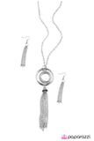 Paparazzi "Count Your Blessings" Silver Necklace & Earring Set Paparazzi Jewelry