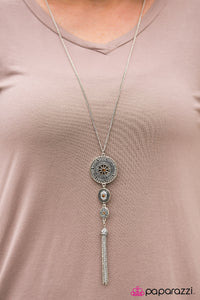 Paparazzi "Courage Is My Compass - Brown" necklace Paparazzi Jewelry