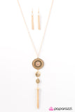Paparazzi "Courage Is My Compass - Gold" necklace Paparazzi Jewelry