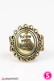 Paparazzi "Courageous Heart" Brass Ring Paparazzi Jewelry