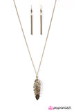 Paparazzi "Courage To Soar - Brass" necklace Paparazzi Jewelry