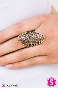 Paparazzi "Crash and Burn" Brass Ring Paparazzi Jewelry