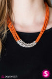 Paparazzi "Crash The Party - Orange" necklace Paparazzi Jewelry