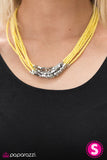 Paparazzi "Crash The Party - Yellow" necklace Paparazzi Jewelry