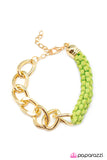 Paparazzi "Crawling with Confidence" Green Bracelet Paparazzi Jewelry