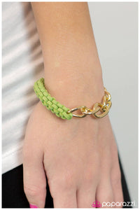 Paparazzi "Crawling with Confidence" Green Bracelet Paparazzi Jewelry