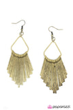 Paparazzi "Crescendo - Brass" earring Paparazzi Jewelry
