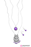 Paparazzi "Crescent City" Purple Necklace & Earring Set Paparazzi Jewelry