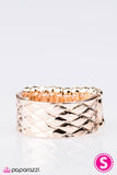 Paparazzi "Cross Stitch" Rose Gold Ring Paparazzi Jewelry