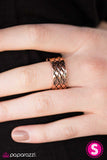 Paparazzi "Cross Stitch" Copper Ring Paparazzi Jewelry