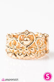 Paparazzi "Crown of Hearts" Gold Ring Paparazzi Jewelry