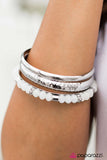 Paparazzi "Crystal Cadence" White Bracelet Paparazzi Jewelry