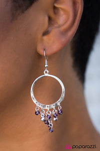 Paparazzi "Crystal Chandeliers" Purple Earrings Paparazzi Jewelry