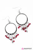 Paparazzi "Crystal Chandeliers" Red Earrings Paparazzi Jewelry