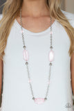 Paparazzi VINTAGE VAULT "Crystal Charm" Pink Necklace & Earring Set Paparazzi Jewelry