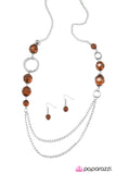 Paparazzi "Crystal Clear - Brown" necklace Paparazzi Jewelry