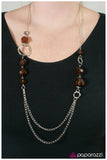 Paparazzi "Crystal Clear - Brown" necklace Paparazzi Jewelry