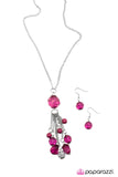 Paparazzi "Crystal Collision" Pink Necklace & Earring Set Paparazzi Jewelry