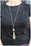 Paparazzi "Crystal Collision" Yellow Necklace & Earring Set Paparazzi Jewelry