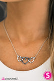 Paparazzi "Cupids Kiss" Silver Necklace & Earring Set Paparazzi Jewelry