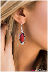 Paparazzi "Custom Stonework - Red" earring Paparazzi Jewelry