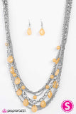 Paparazzi "Cut and Run - Yellow" necklace Paparazzi Jewelry