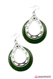 Paparazzi "Cut It Out - Green" earring Paparazzi Jewelry