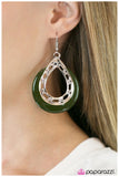 Paparazzi "Cut It Out - Green" earring Paparazzi Jewelry