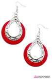 Paparazzi "Cut It Out- Red" earring Paparazzi Jewelry