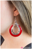Paparazzi "Cut It Out- Red" earring Paparazzi Jewelry