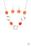 Paparazzi "Bermuda Bliss" Orange Necklace & Earring Set Paparazzi Jewelry
