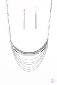 Paparazzi "Way Wayfarer" Silver Necklace & Earring Set Paparazzi Jewelry