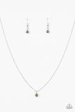 Paparazzi "Dainty and Demure" Green Necklace & Earring Set Paparazzi Jewelry