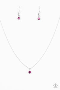 Paparazzi "Dainty and Demure" Purple Necklace & Earring Set Paparazzi Jewelry